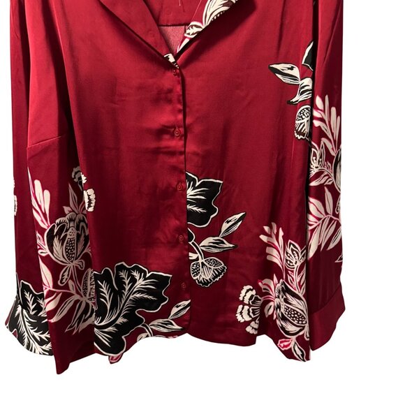 Rafaella Womens Floral Button-Up Blouse Sz 3X Polyester Jacket blouse. NWT - Picture 5 of 12